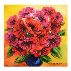 Yana Korobov, "Magic" Original Acrylic Painting on Canvas, Hand Signed with Lett