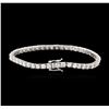 Image 2 : 14KT White Gold 5.52 ctw Diamond Tennis Bracelet