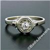 Image 2 : Art Deco 14kt White Gold 0.28 ctw Diamond Solitaire Engagement Ring