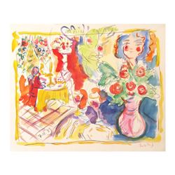 Wayne Ensrud "Alain Chapel (3-star French Restaurant)" Mixed Media Original Artw