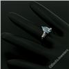 Image 3 : Vintage 14kt White Gold 1.20 ctw Marquise Aquamarine and Baguette Diamond Ring