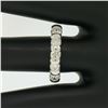 Image 2 : NEW 14k White Gold FINE .80 ctw Bar Set Round Brilliant Diamond Wedding Band Rin