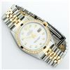 Image 3 : Rolex Mens 2 Tone White Diamond & Sapphire Datejust Wristwatch