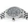 Image 8 : Rolex Mens Stainless Steel Meteorite Diamond And Emerald Datejust Wristwatch