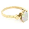 Image 4 : Vintage 14K Yellow Gold 0.65 ctw Petite Oval Cabochon Opal Solitaire Ring Size 6