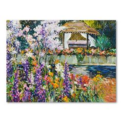 Henri Plisson, "The Gazebo" Hand Embellished Limited Edition on Canvas, Numbered