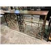 Image 1 : WOOD AND WROUGHT IRON CUSTOM MADE HALL TABLE