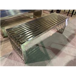 46"  X 15" MODERN CHROME BENCH