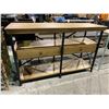 Image 1 : 3 TIER 2 DRAWER WOOD AND METAL SIDEBOARD