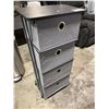 Image 1 : 4 DRAWER CLOTH, WOOD AND METAL ORGANIZER