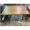 Image 1 : SMALL WOOD AND METAL DINING TABLE