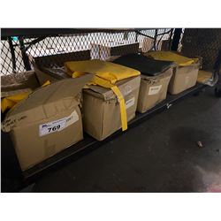 4 BOXES OF ASSORTED SIZE AND COLOR RAIN GEAR