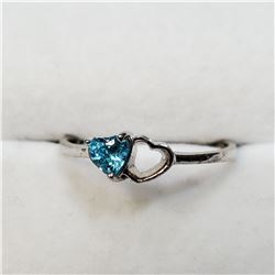 SILVER BLUE TOPAZ RING