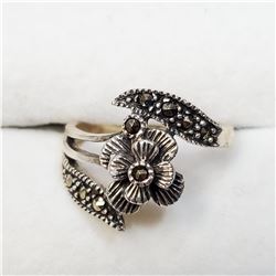 SILVER MARCASITE RING