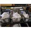 Image 1 : 3 BASKETS OF ASSORTED SIZED WHITE T-SHIRTS