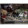 Image 2 : CHRISTMAS DECORATIONS, TENNIS RACKET, BADMINTON RACKETS, SINK FAUCET, FAUX FLOWERS, BOOM BOX