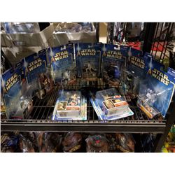 STAR WARS LUKE SKYWALKER, KIT FISTO, R2-D2, QUI-GON JINN, PADME AMIDALA, PLO KOON, REBEL TROOPER
