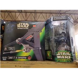 STAR WARS THE POWER OF THE FORCE LUKE'S T-16 SKYHOPPER & STAR WARS POWER OF THE JEDI IMPERIAL AT-ST