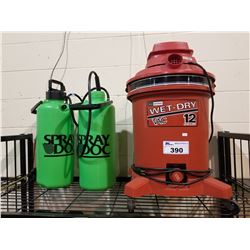 2 SPRAY DOC SPRAYERS & 12 GALLON CRAFTSMAN WET/DRY SHOP VAC