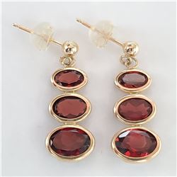 14K  GARNET EARRINGS