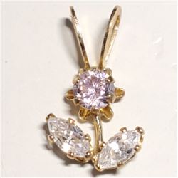 10K  CZ PENDANT