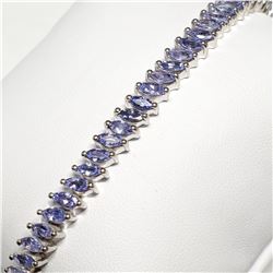 SILVER TANZANITE(8.7CT) BRACELET