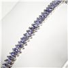 Image 1 : SILVER TANZANITE(8.7CT) BRACELET