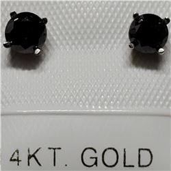 14K  TREATED BLACK DIAMOND(0.58CT) EARRINGS