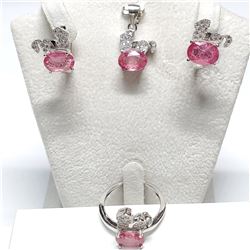 SILVER RUBY(6.4CT) SET