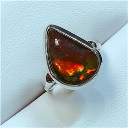 SILVER AMMOLITE RING