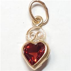 14K  GARNET PENDANT