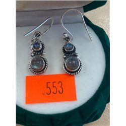 SILVER MOONSTONE EARRINGS