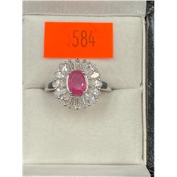 SILVER RUBY (1CT) RING