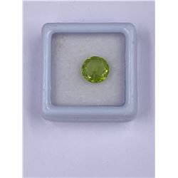 PERFECT PERIDOT 1.9CT, 9 X 3MM, COLOR GREEN, SHAPE BRILLIANT ROUND, CLARITY IF-EYE CLEAN, LUSTER