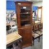Image 1 : CORNER UNIT CABINET WITH GLASS DOOR AND SHELVES