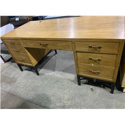 WOOD DESK 68"L X 30"W X 30.5"H