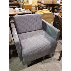 GREY CLOTH RECEPTION CHAIR