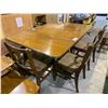 Image 2 : DUNCAN PHYFE DINING TABLE WITH 2 LEAFS AND FOUR CHAIRS