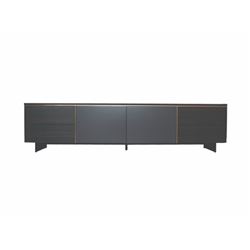 NEW IN BOX SMOKED OAK+GREY NIELSON TV STAND RETAIL $1695 79W X 18"D X 19"H