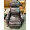 Image 1 : BROWN LEATHER ELECTRIC RECLINING CHAIR