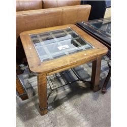 GLASS TOP SIDE TABLE