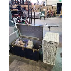 STORAGE CHEST, COAT HANGER, LAUNDRY BASKET, ETC