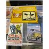 Image 3 : ASSORTED TIN CAR POSTER SIGNS, VINTAGE FOOD PACKAGING, & MORE