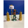 Image 1 : CAST IRON MONKEY CANDLE HOLDER & 2 GOLDEN TOWERS