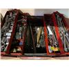 Image 2 : METAL CRAFTSMAN TOOL BOX WITH CONTENTS OF ASSORTED TOOLS