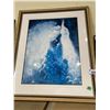 Image 1 : LARGE FRAMED PEACOCK PRINT