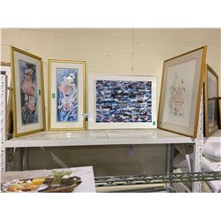 4 FRAMED PRINTS