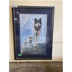 FRAMED WOLF PRINT BY R.S. PARKER '91