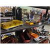 Image 1 : ASSORTED MISC ITEMS INCLUDING: CAR JACKS, ELECTRIC TOOLS, WIRING, LIGHTING, & MORE