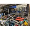 Image 1 : ASSORTED TOOLS, BOSH GRINDER, LIGHT, RYOBI DRILL, MAKITA DRILL, & MORE